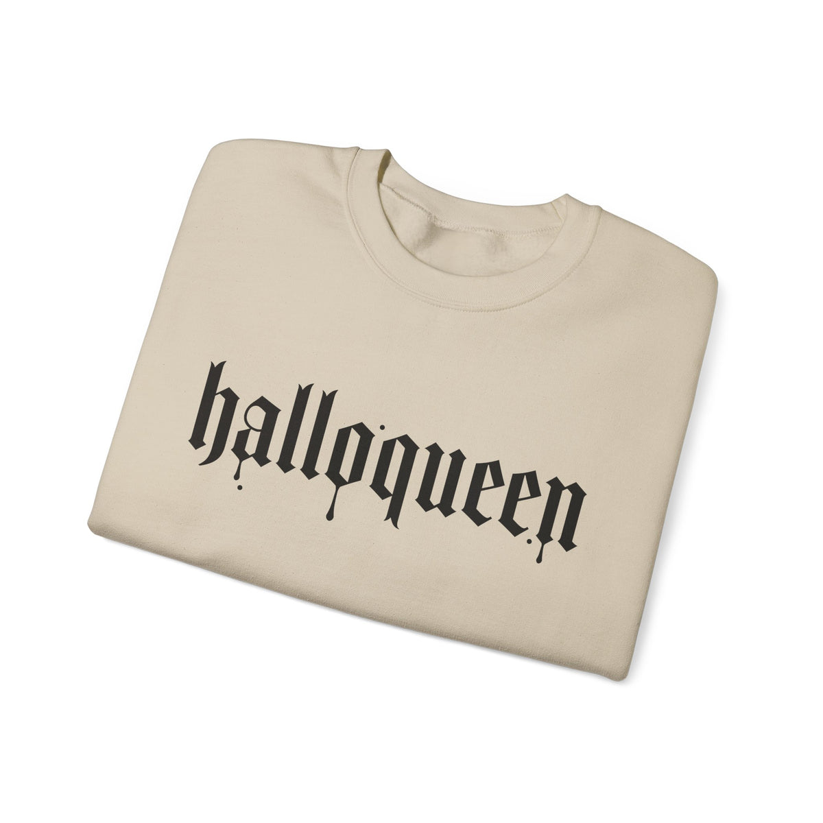 HalloQueen Crewneck Sweatshirt – Gothic Halloween Graphic Pullover