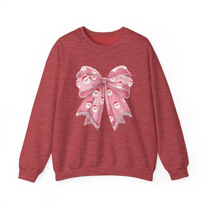 Santa Bow Holiday Crewneck Sweatshirt