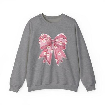 Santa Bow Holiday Crewneck Sweatshirt