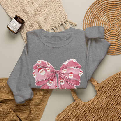 Santa Bow Holiday Crewneck Sweatshirt