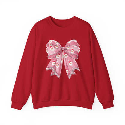 Santa Bow Holiday Crewneck Sweatshirt