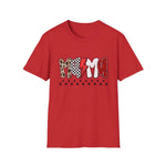 Mama Lightning Bolt Graphic T‑Shirt — Leopard & Checkered Mom Tee