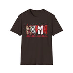 Mama Lightning Bolt Graphic T‑Shirt — Leopard & Checkered Mom Tee
