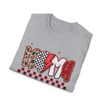 Mama Lightning Bolt Graphic T‑Shirt — Leopard & Checkered Mom Tee