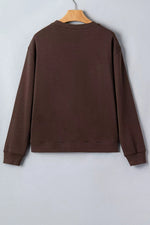 Plaid Pray Crew Neck Sweatshirt