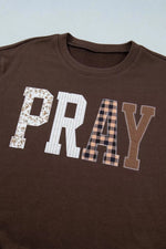 Plaid Pray Crew Neck Sweatshirt