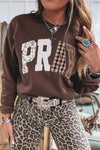 Plaid Pray Crew Neck Sweatshirt
