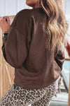 Plaid Pray Crew Neck Sweatshirt