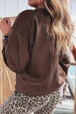Plaid Pray Crew Neck Sweatshirt