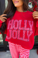 Christmas Graphic Plaid Lounge Set