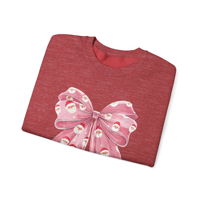 Santa Bow Holiday Crewneck Sweatshirt