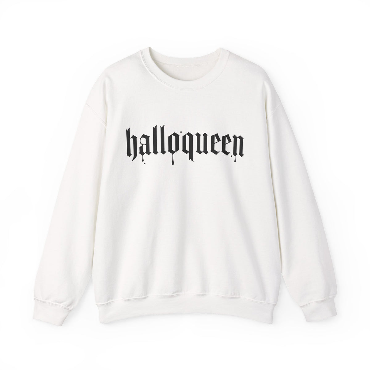 HalloQueen Crewneck Sweatshirt – Gothic Halloween Graphic Pullover