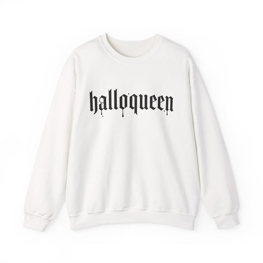 HalloQueen Crewneck Sweatshirt – Gothic Halloween Graphic Pullover