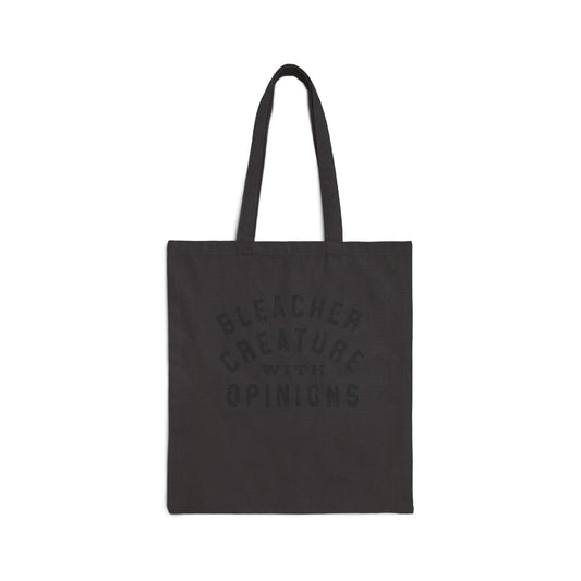 Bleacher Creature With Opinions Cotton Canvas Tote Bag