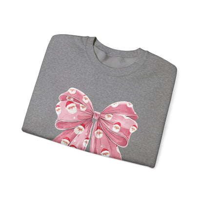 Santa Bow Holiday Crewneck Sweatshirt
