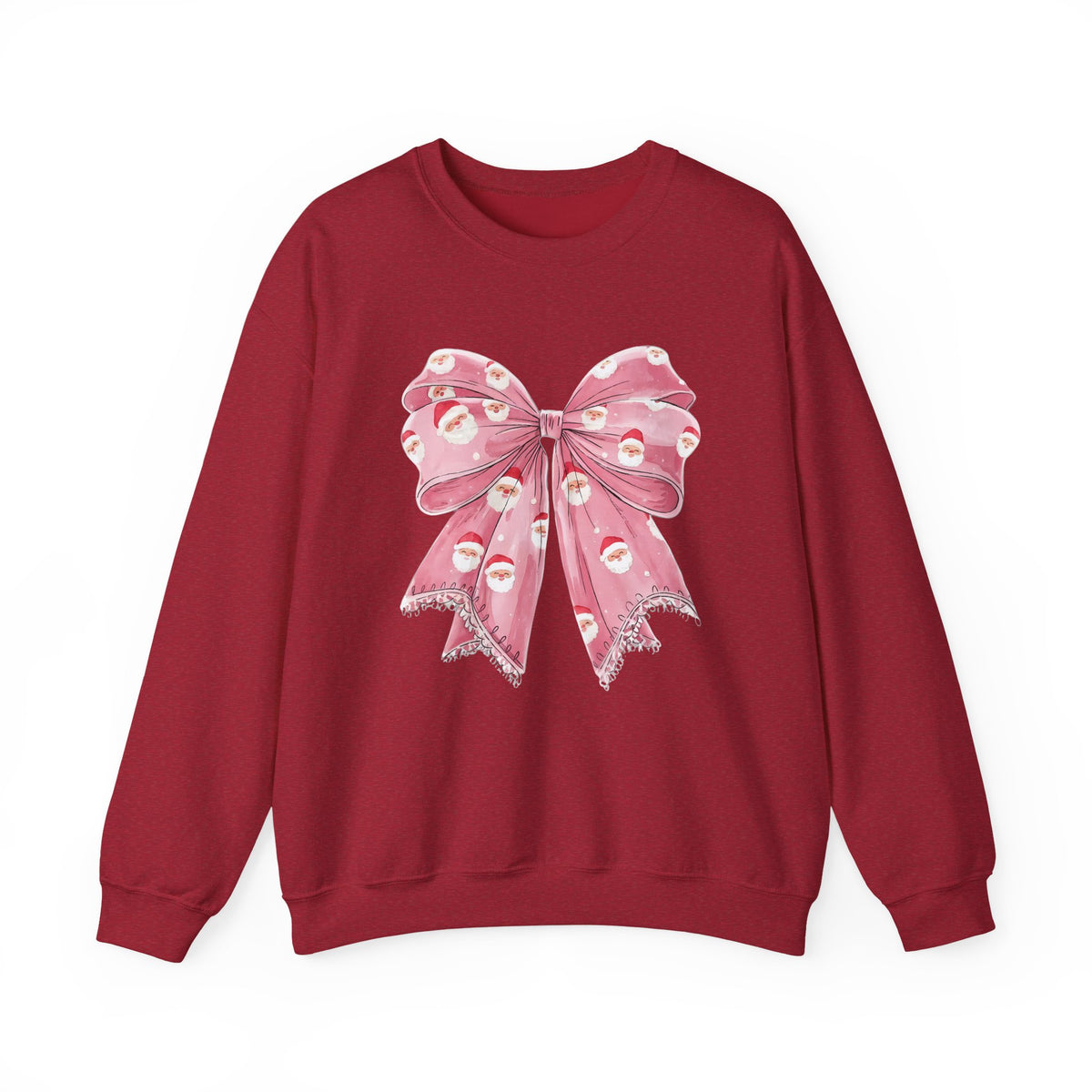 Santa Bow Holiday Crewneck Sweatshirt