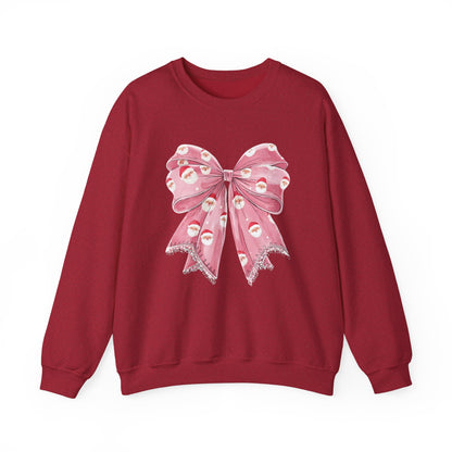 Santa Bow Holiday Crewneck Sweatshirt