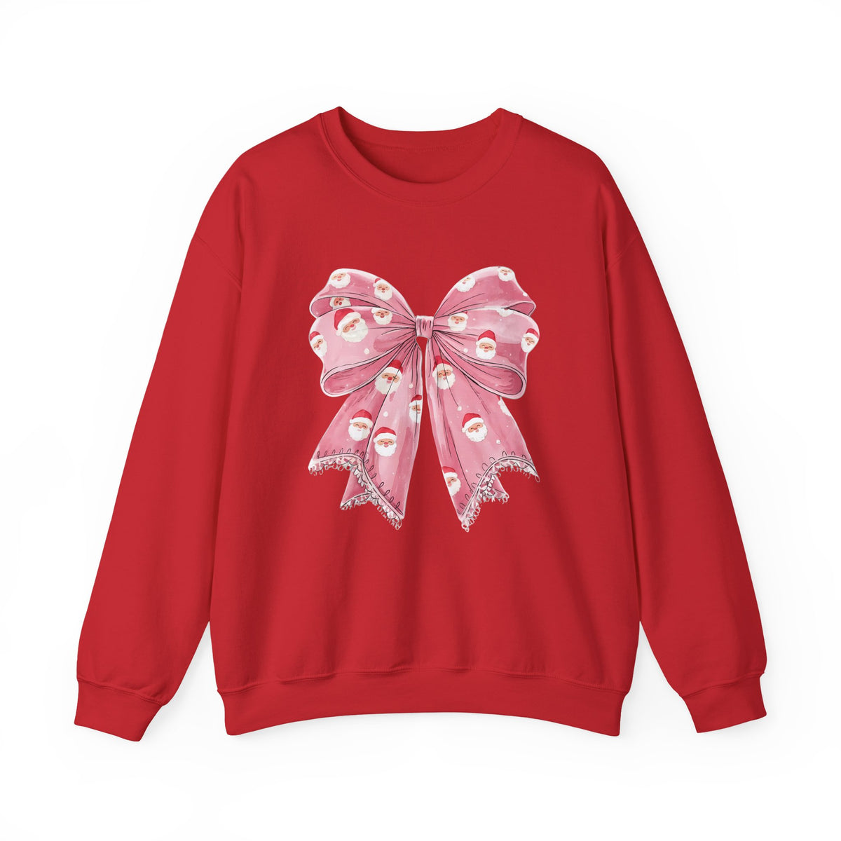 Santa Bow Holiday Crewneck Sweatshirt
