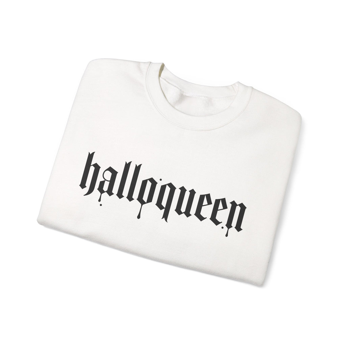HalloQueen Crewneck Sweatshirt – Gothic Halloween Graphic Pullover
