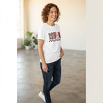 Mama Lightning Bolt Graphic T‑Shirt — Leopard & Checkered Mom Tee