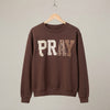 Plaid Pray Crew Neck Sweatshirt
