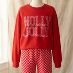 Christmas Graphic Plaid Lounge Set
