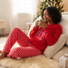 Christmas Graphic Plaid Lounge Set