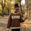 Polka Dot Graphic Baggy Sweatshirt